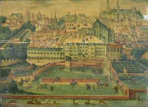 Vue du Palais Royal, Bruxelles - Flemish School